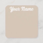 Neutre | Esthétique | Floral séché | Carte de visi (Dos)