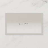 Neutre générique de modèle de carte de visite (Dos)