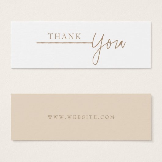 Neutre moderne Carte de remerciements d'affaires b (Devant & derrière)