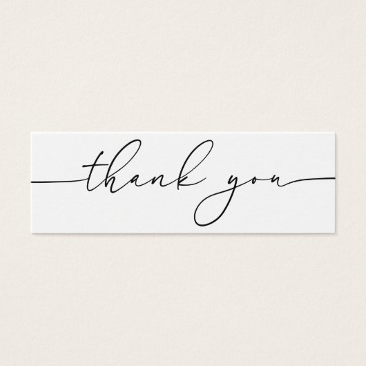 Neutre moderne noir Carte de remerciements d'affai (Devant)