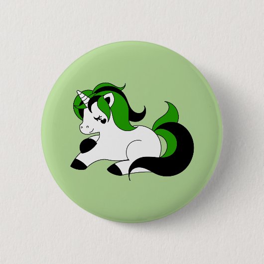 Neutrois unicorn ronde button 5,7 cm (Voorkant)