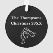 Neuvième jour de Noël Acrylique Ornement Noir (dos)