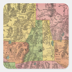 Nevada 3 vierkante sticker