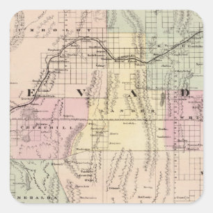 Nevada 5 vierkante sticker