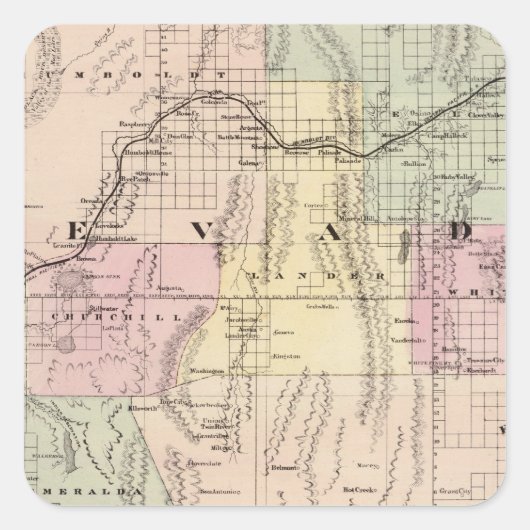 Nevada 5 vierkante sticker (Voorkant)