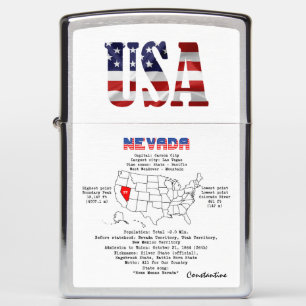 Nevada Amerikaanse staat op een kaart en nuttige i