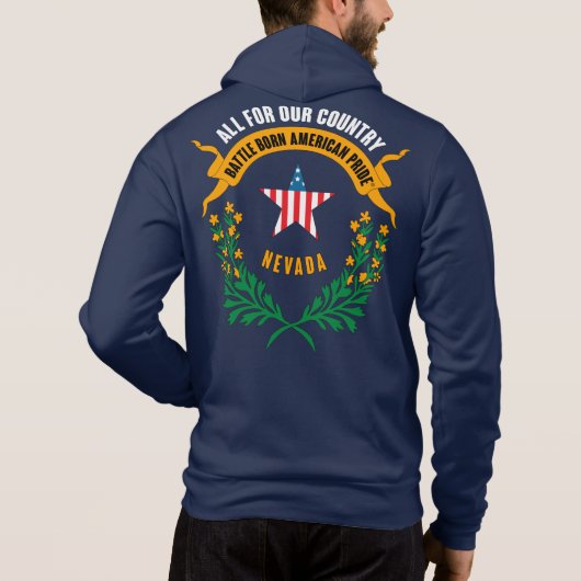 Nevada Battle Born American Pride Hoodie (Achterkant)