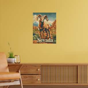 Nevada Bighorn Sheep Poster