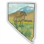Nevada Bighorn Wildlife Desert Landscape Sticker (Voorkant)
