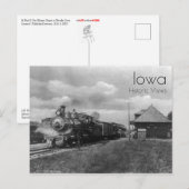 Nevada, Briefkaart station Iowa Train (Voorkant / Achterkant)