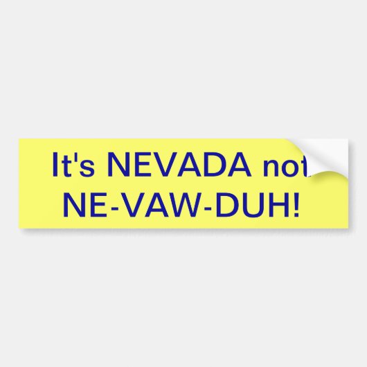 nevada bumbersticker bumpersticker (Voorkant)
