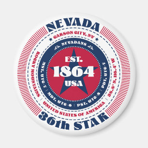 Nevada Circle Typography Souvenir Magnet Magneet