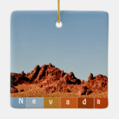 Nevada Desert Keramisch Ornament (Achterkant)