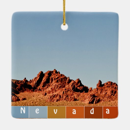 Nevada Desert Keramisch Ornament (Achterkant)