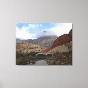 Nevada Desert Scene Calico Basin Canvas Afdruk
