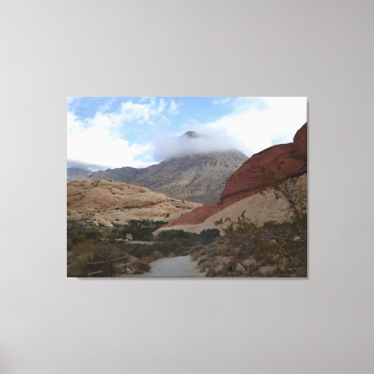 Nevada Desert Scene Calico Basin Canvas Afdruk (Voorkant)