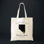 Nevada Destination Mariage Bienvenue Sac Fourre-to<br><div class="desc">Sac cadeau de bienvenue mariage week-end pour les invités hors de la ville à votre mariage,  avec l'image du Nevada,  avec coeur d'or. Remplissez fourre-tout avec vos goodies favoris.</div>