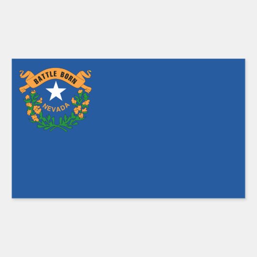 Nevada Flag Rechthoekige Sticker (Voorkant)