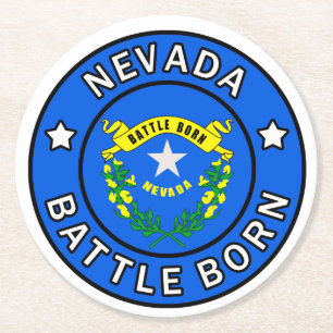 Nevada Geboren in de strijd Ronde Kartonnen Onderzetter