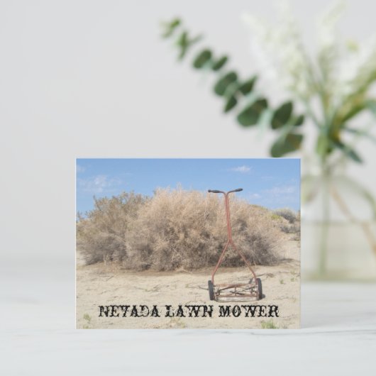 Nevada grasmaaier briefkaart (Staand voorkant)