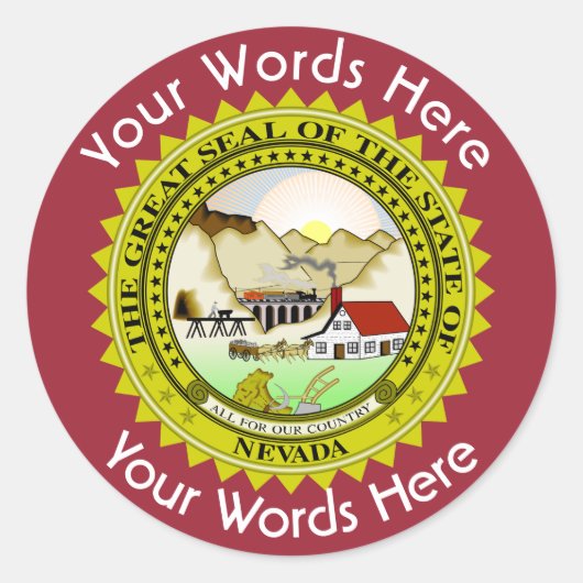 Nevada Great Seal Custom Sticker (Voorkant)