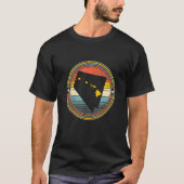 Nevada Hawaii rots Origine State Map Retro T-shirt (Voorkant)