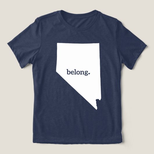Nevada Heart Belongs beroemd gemaakt door State Pr Tri-Blend Shirt (Design voorkant)