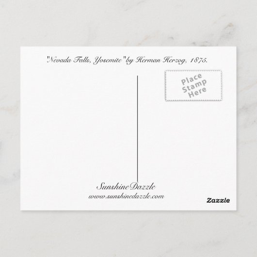 Nevada Herfsten, Yosemite Briefkaart (Achterkant)