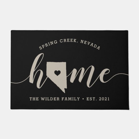 Nevada Home State Personalized Deurmat (Voorkant)