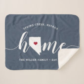 Nevada Home State Personalized Sherpa Deken (Voorkant (horizontaal))