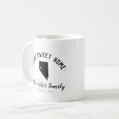 Nevada Home Sweet Home Famille Monogramme Mug (Devant gauche)