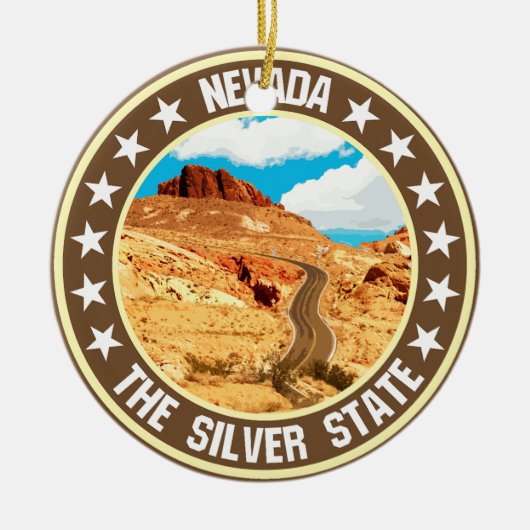 Nevada Keramisch Ornament (Voorkant)