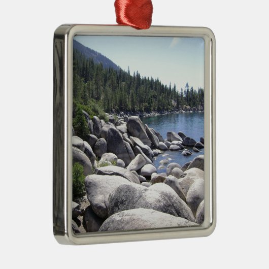 Nevada - Lake Tahoe Landschap Metalen Ornament (Rechts)