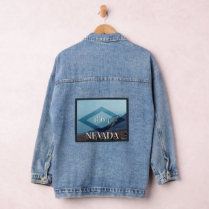 Nevada Landscape Poster Denim Jacket