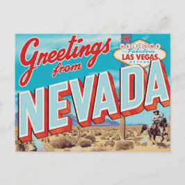 Nevada Las Vegas Sign Cowboy Briefkaart