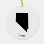 Nevada Map - Black and White Modern Nevada Map Keramisch Ornament (Voorkant)