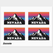 Nevada Mountain Sunset Retro Sticker (Vel)