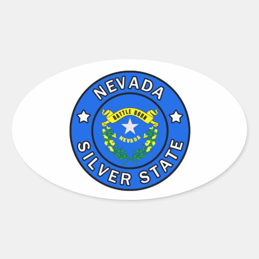 Nevada Ovale Sticker (Voorkant)