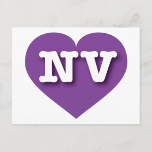 Nevada Paars Heart - Ik hou van NV Briefkaart