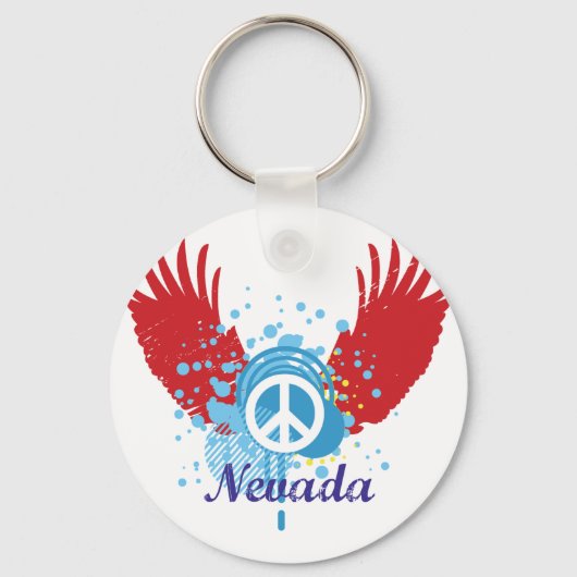 Nevada Peace Sign Sleutelhanger (Voorkant)