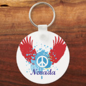 Nevada Peace Sign Sleutelhanger (Voorkant)
