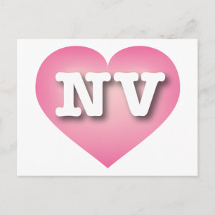 Nevada Pink Fade Heart - Ik hou van NV Briefkaart