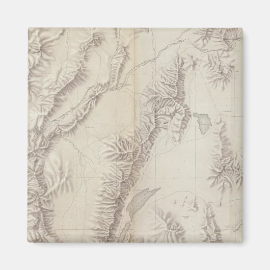 Nevada Plateau Topografisch Magneet (Voorkant)