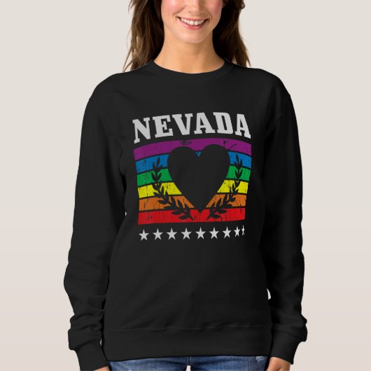Nevada Pride Flag Pride Month LGBTQ Flag LGBT Comm Trui (Voorkant)