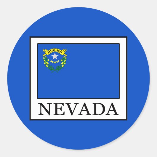 Nevada Ronde Sticker (Voorkant)