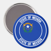 Nevada Round Emblem Magneet (Voorkant / Achterkant)