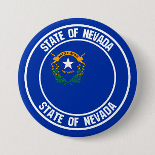 Nevada Round Emblem Ronde Button 7,6 Cm