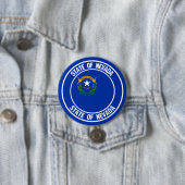 Nevada Round Emblem Ronde Button 7,6 Cm (In situ)
