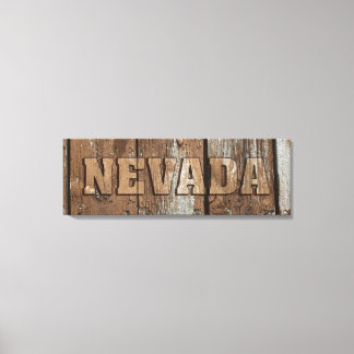 Nevada rustieke houten muur canvas teken afdruk