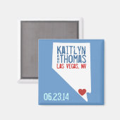 Nevada Save the Date -  stad Magneet (Voorkant / Achterkant)